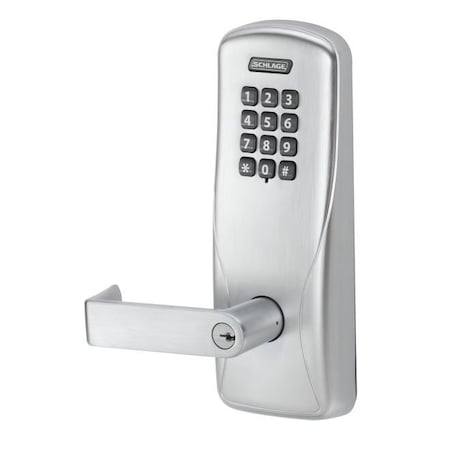 Schlage Electronics Standalone Keypad Programmable Electronic Lock Cylindrical Office Keypad Rhodes Lever with Large For CO100CY50KPRHO626J